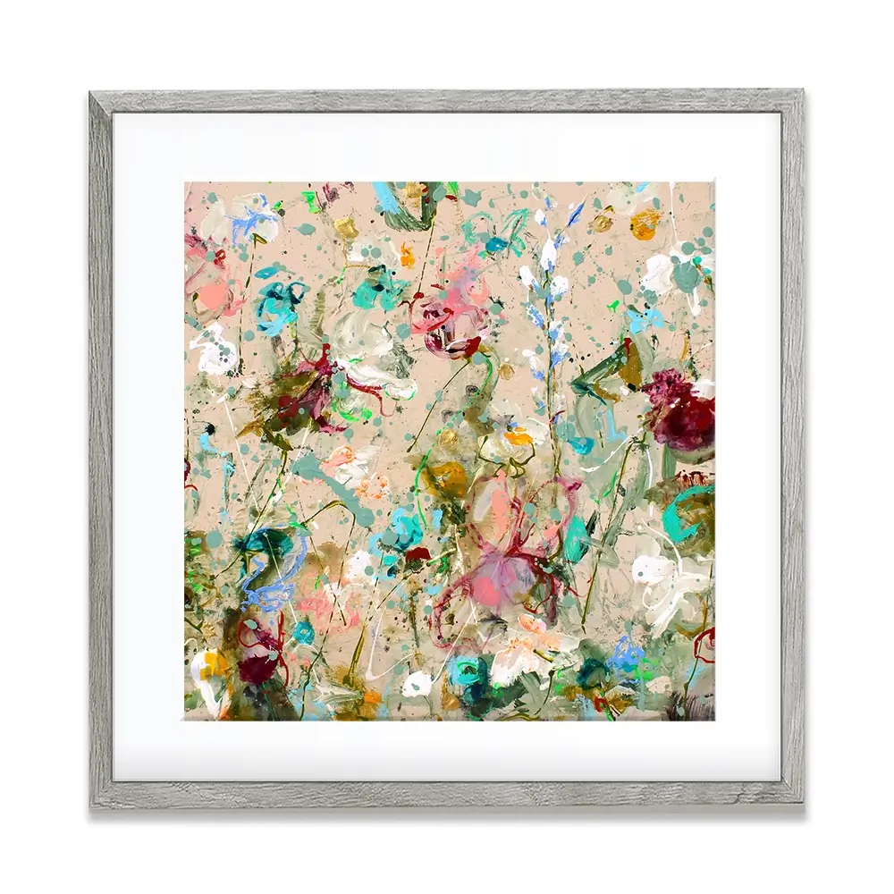 Flower Feeling Square Framed Art Print Flower Feeling Square Framed Art Print wall art product Art Print Shop