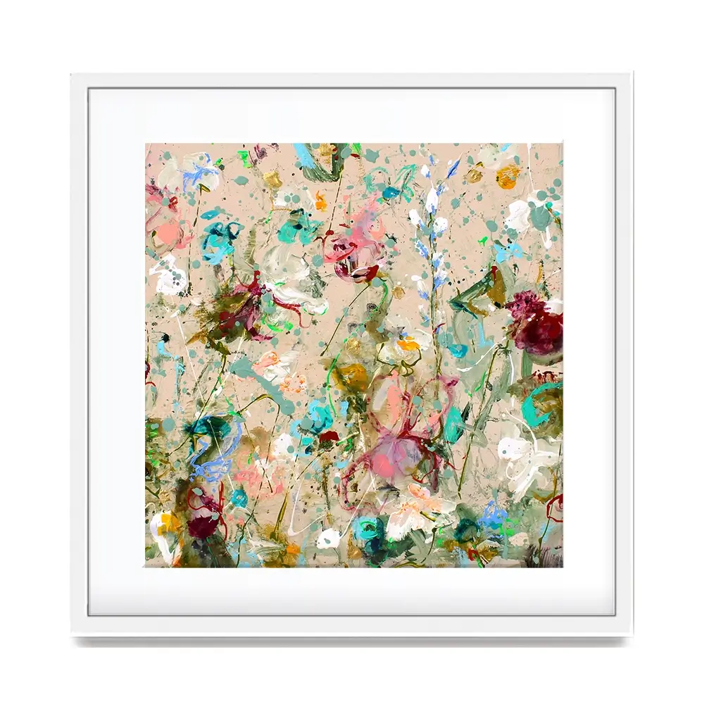 Flower Feeling Square Framed Art Print Flower Feeling Square Framed Art Print wall art product Art Print Shop