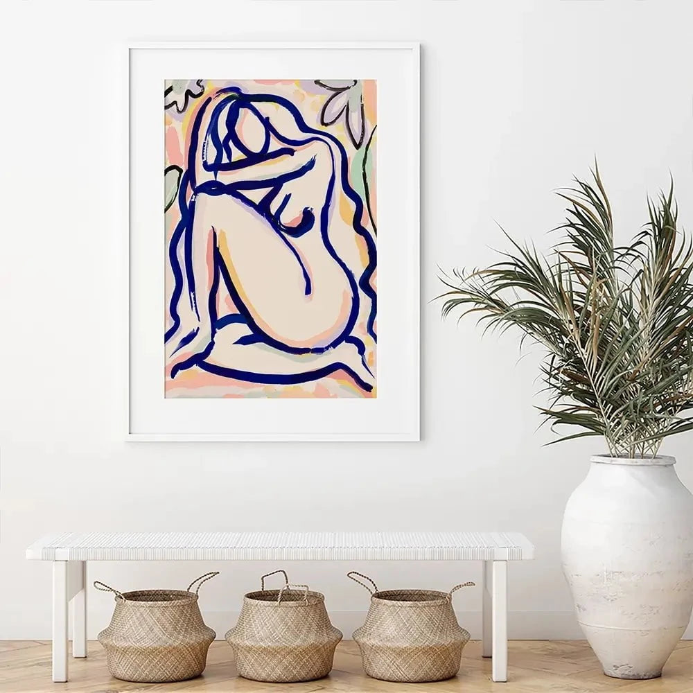 Flower Garden Lady Framed Art Print Flower Garden Lady Framed Art Print wall art product Treechild