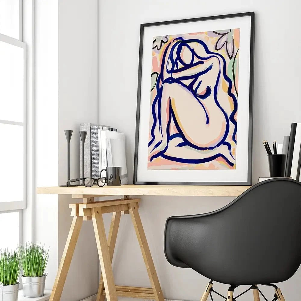 Flower Garden Lady Framed Art Print Flower Garden Lady Framed Art Print wall art product Treechild