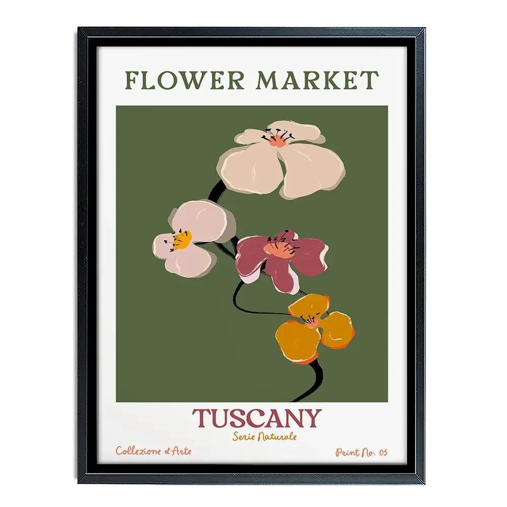 Flower Market Tuscany Canvas Print Flower Market Tuscany Canvas Print wall art product Treechild
