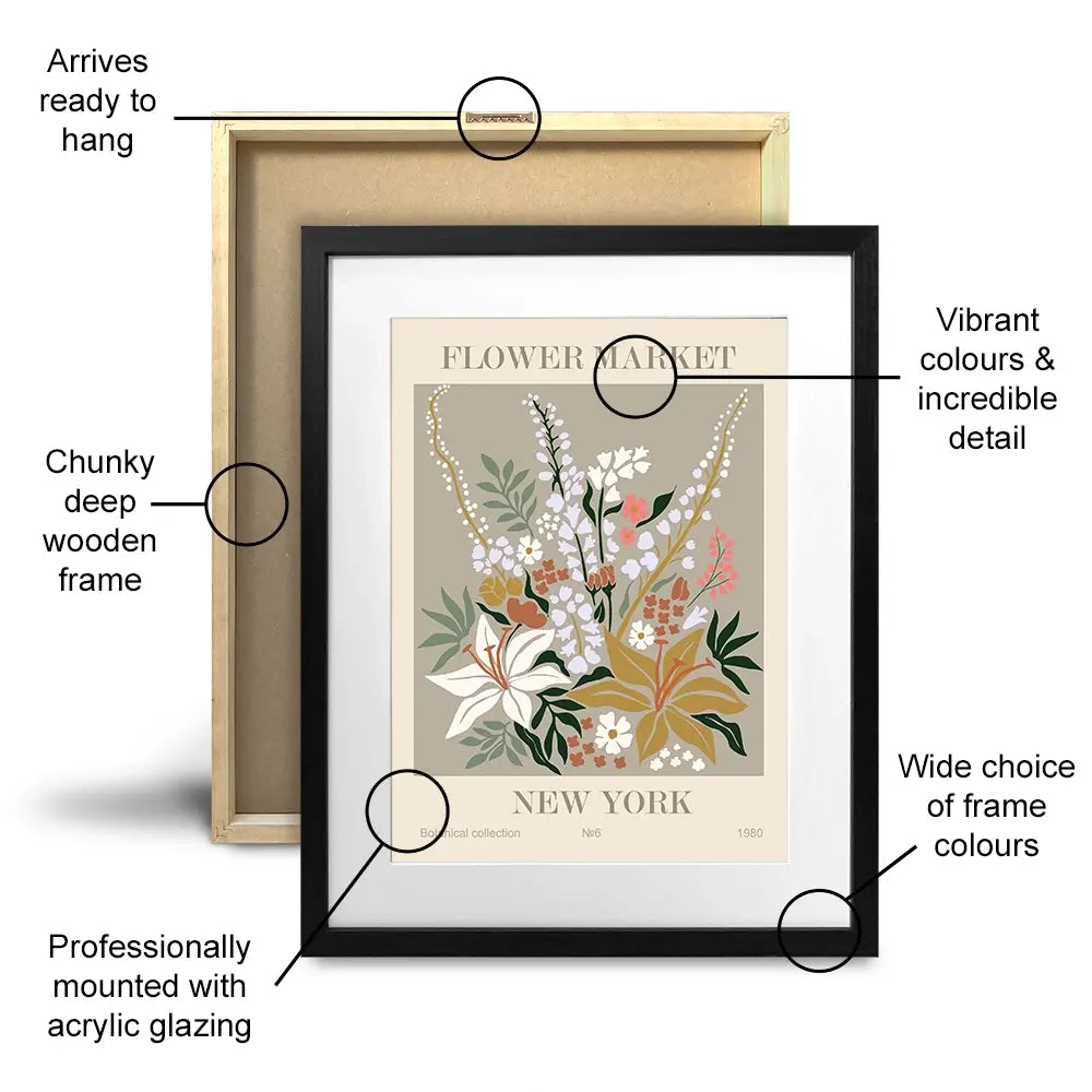 Flower Market Tuscany Framed Art Print Flower Market Tuscany Framed Art Print wall art product Treechild