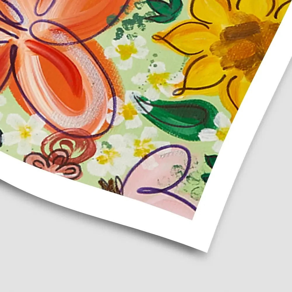 Flower Power Green Art Print Flower Power Green Art Print wall art product Elizabeth White