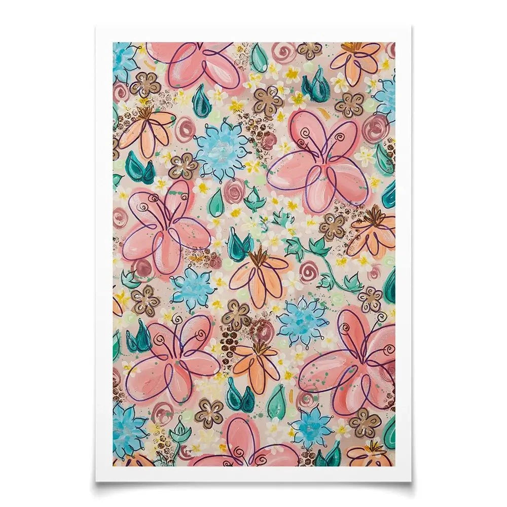 Flower Power Pink Art Print Flower Power Pink Art Print wall art product Elizabeth White
