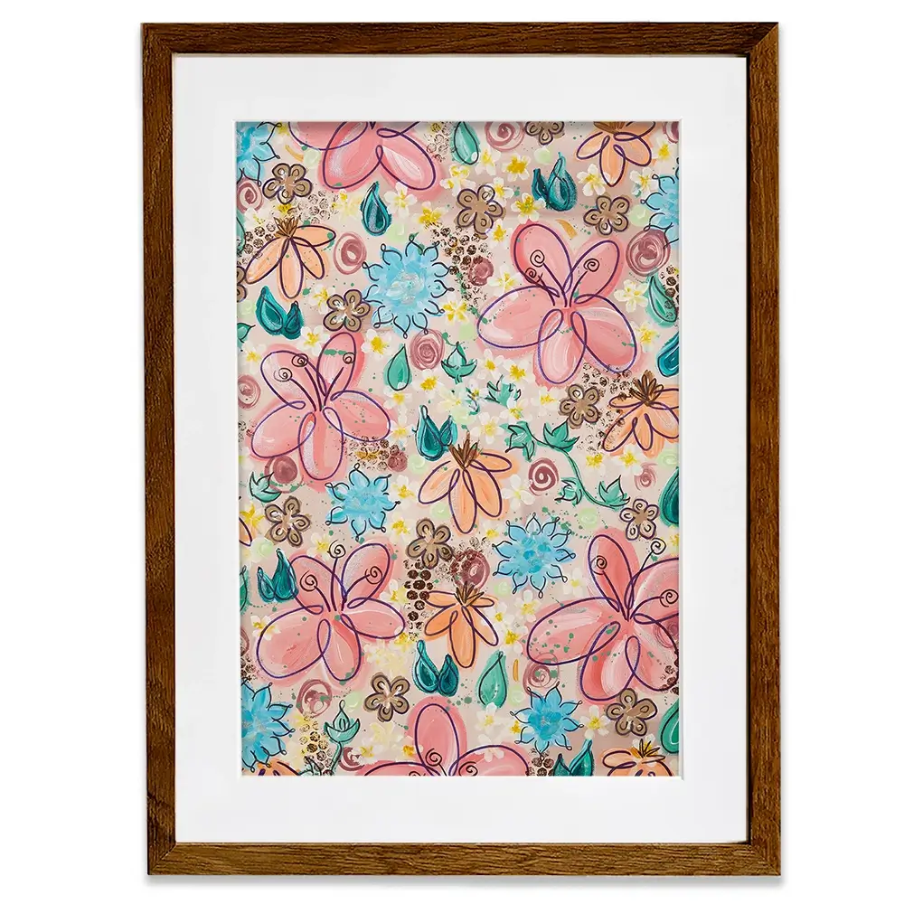 Flower Power Pink Framed Art Print Flower Power Pink Framed Art Print wall art product Elizabeth White