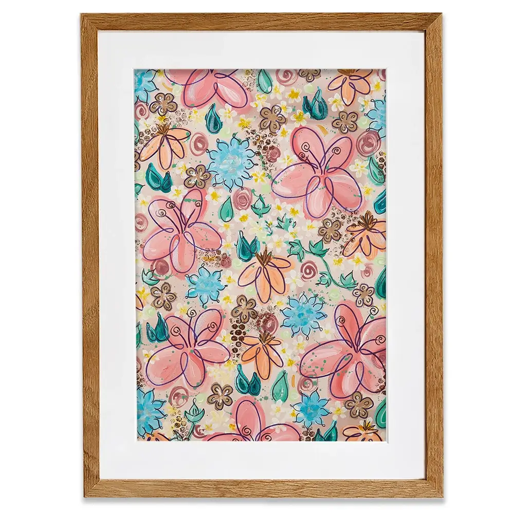 Flower Power Pink Framed Art Print Flower Power Pink Framed Art Print wall art product Elizabeth White