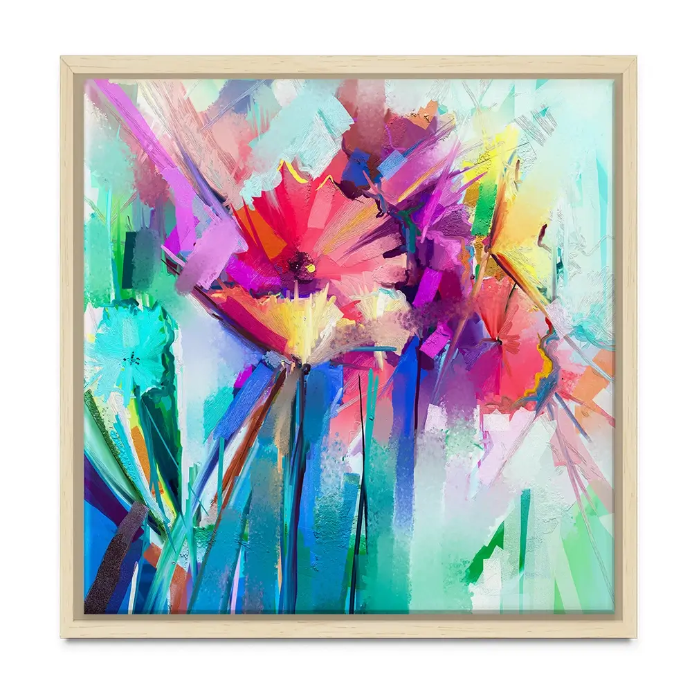 Flower Power Square Canvas Print Flower Power Square Canvas Print wall art product Art Print Shop