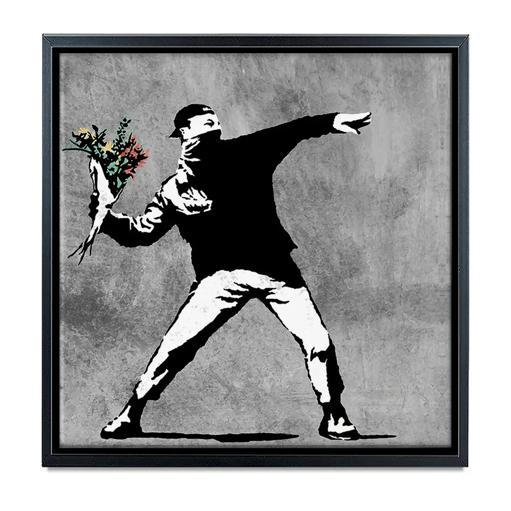 Flower Thrower Oversized Canvas Print Flower Thrower Oversized Canvas Print wall art product Art Print Shop