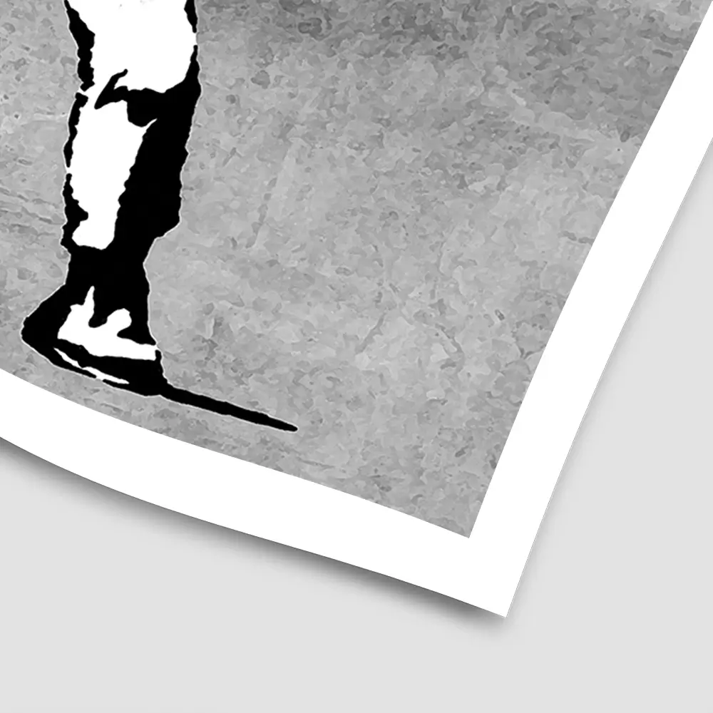 Flower Thrower Square Art Print Flower Thrower Square Art Print wall art product Banksy