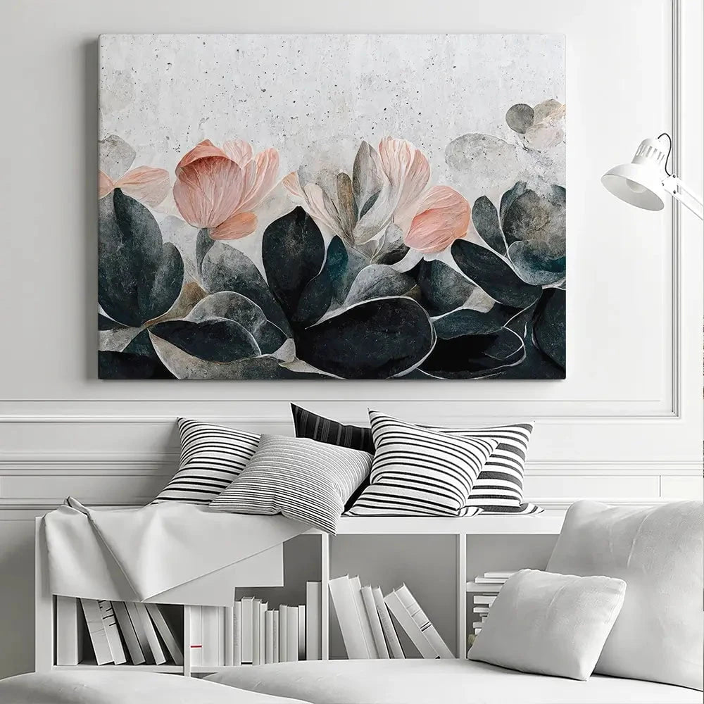 Flowers And Concrete Canvas Print Flowers And Concrete Canvas Print wall art product Treechild
