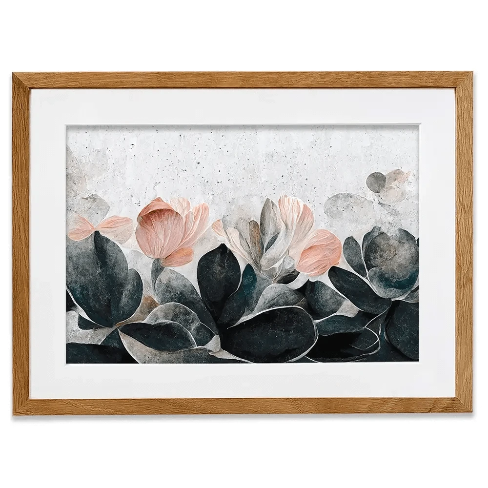 Flowers And Concrete Framed Art Print Flowers And Concrete Framed Art Print wall art product Treechild