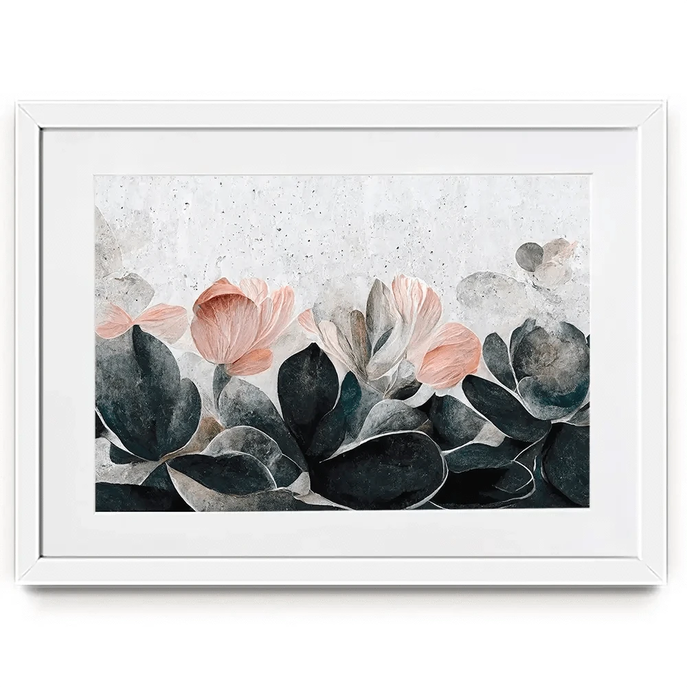 Flowers And Concrete Framed Art Print Flowers And Concrete Framed Art Print wall art product Treechild