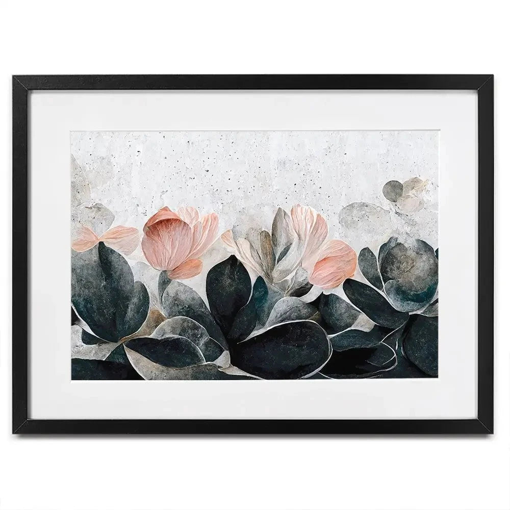 Flowers And Concrete Framed Art Print Flowers And Concrete Framed Art Print wall art product Treechild