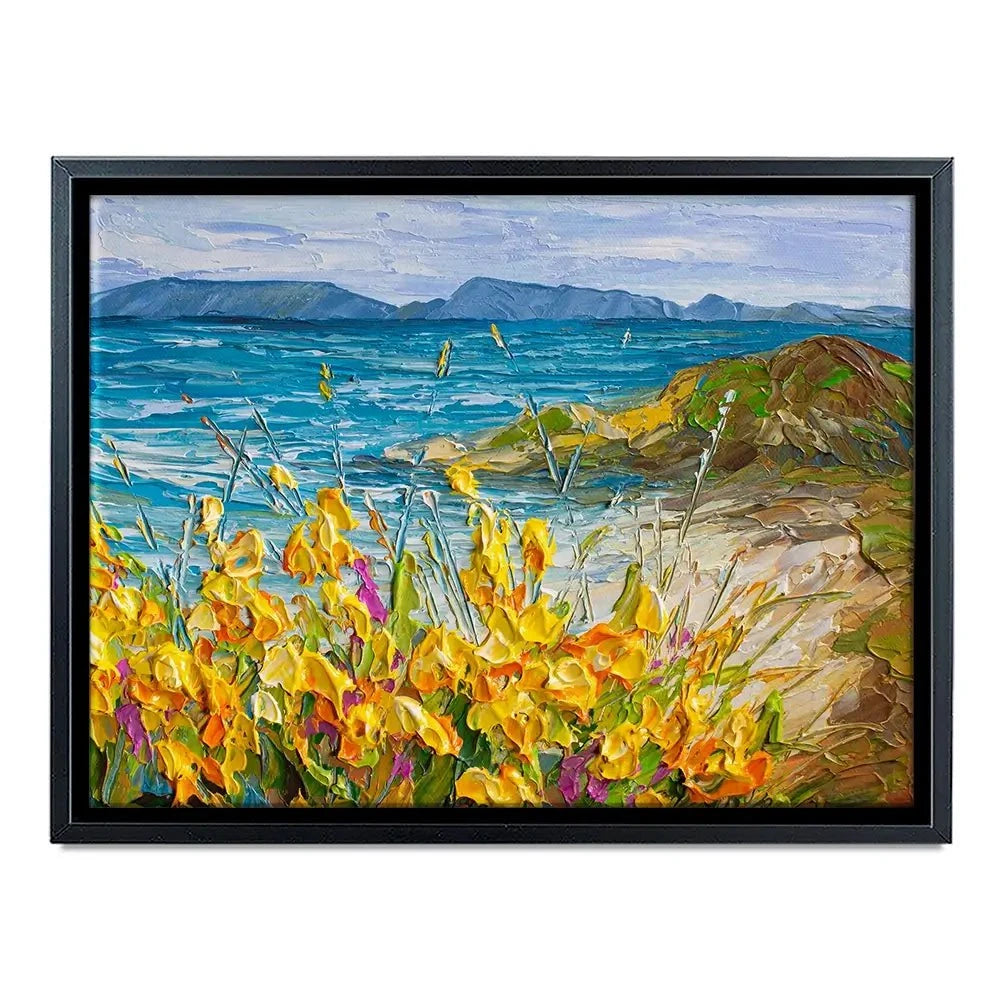Flowers Beside The Sea Canvas Print Flowers Beside The Sea Canvas Print wall art product Olga Tkachyk