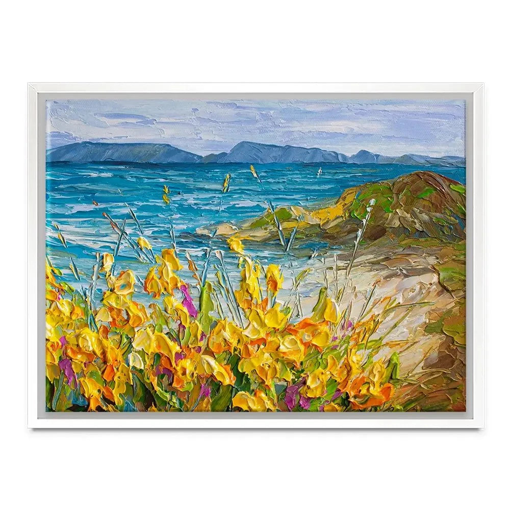 Flowers Beside The Sea Canvas Print Flowers Beside The Sea Canvas Print wall art product Olga Tkachyk