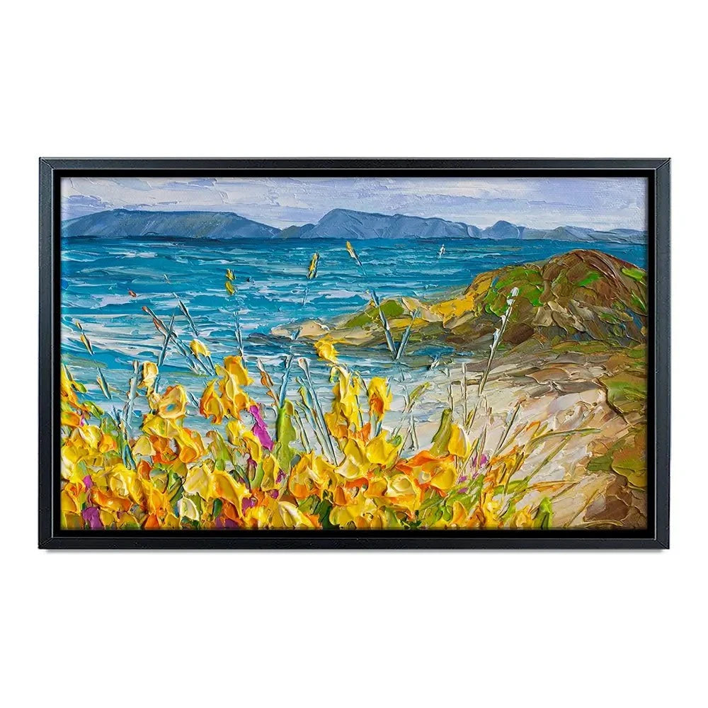 Flowers Beside The Sea Canvas Print Flowers Beside The Sea Canvas Print wall art product Olga Tkachyk