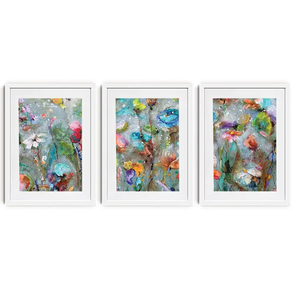 Flowers By Dawn Framed Art Print Trio Flowers By Dawn Framed Art Print Trio wall art product Studio Paint-Ing