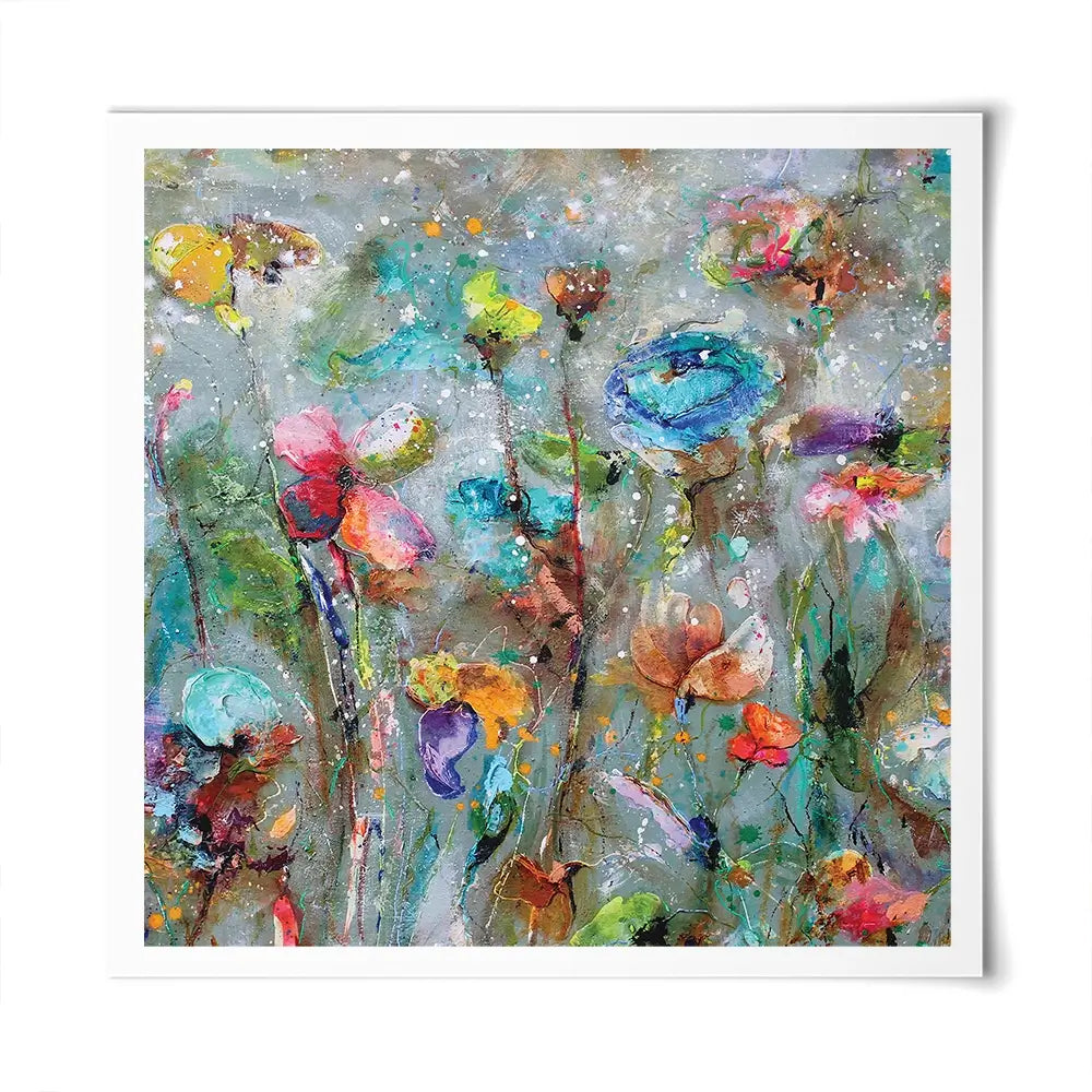Flowers By Dawn Square Art Print Flowers By Dawn Square Art Print wall art product Studio Paint-Ing