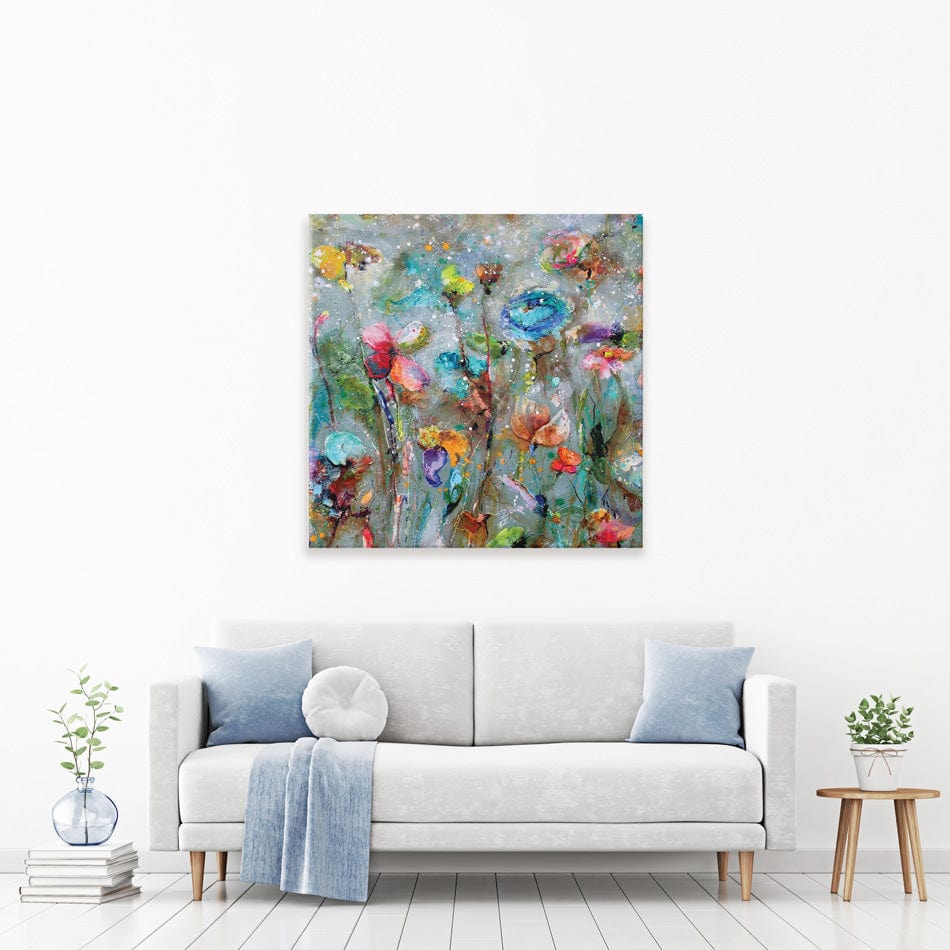Flowers By Dawn Square Canvas Print wall art product Studio Paint-Ing