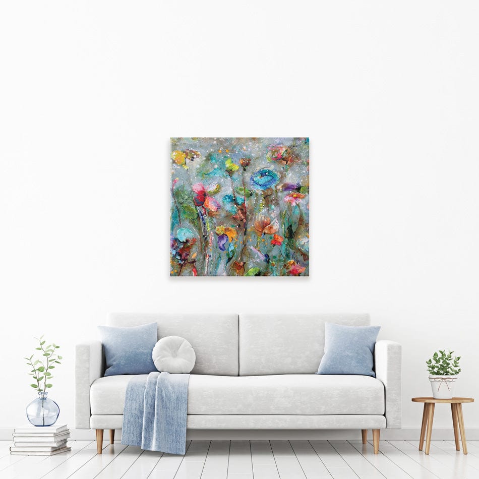 Flowers By Dawn Square Canvas Print wall art product Studio Paint-Ing
