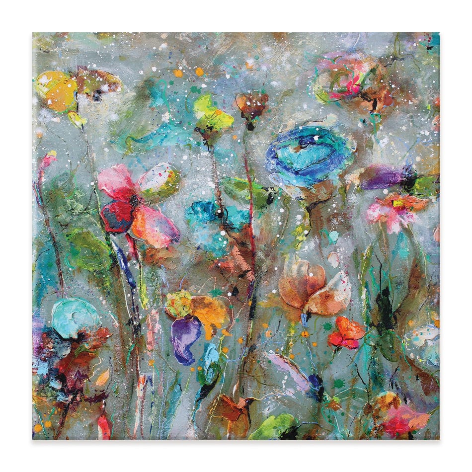Flowers By Dawn Square Canvas Print wall art product Studio Paint-Ing