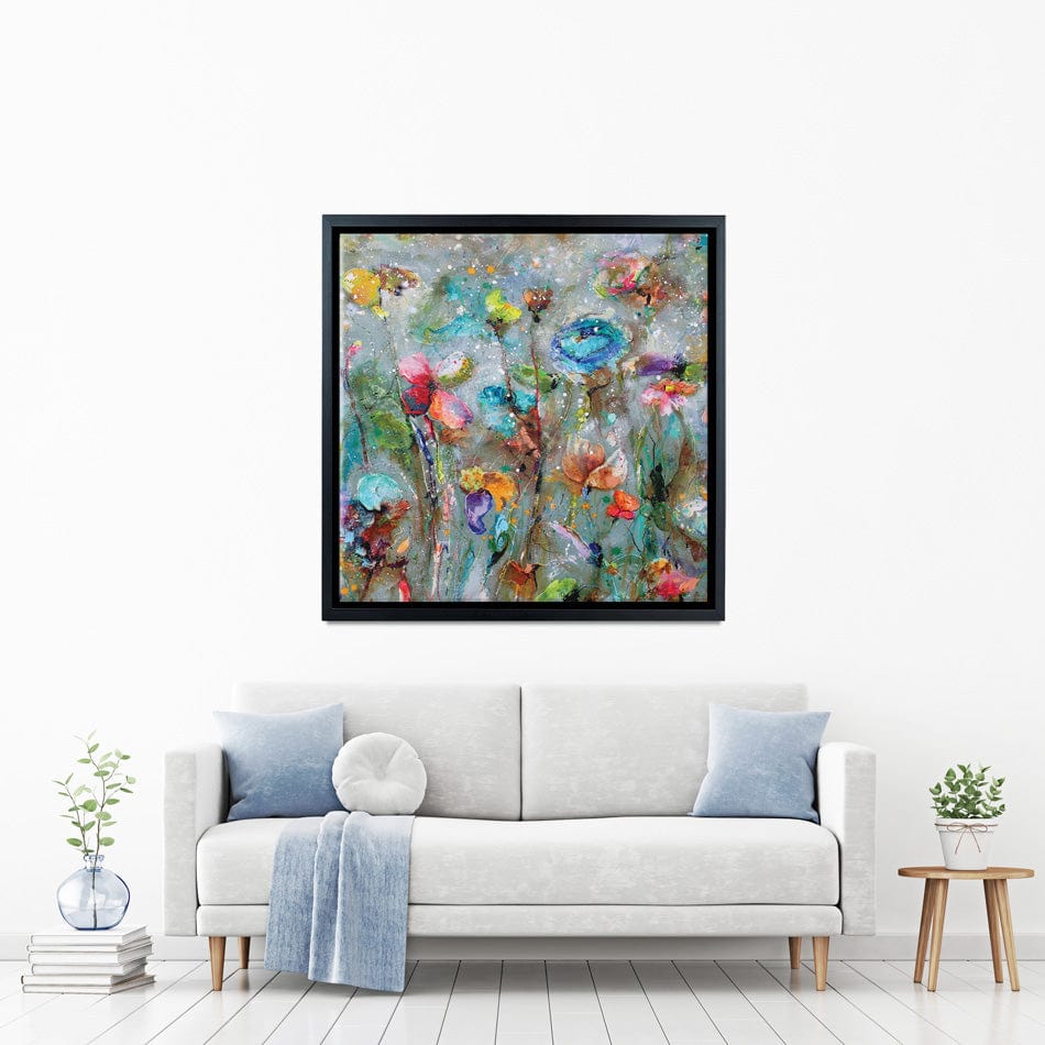 Flowers By Dawn Square Canvas Print wall art product Studio Paint-Ing
