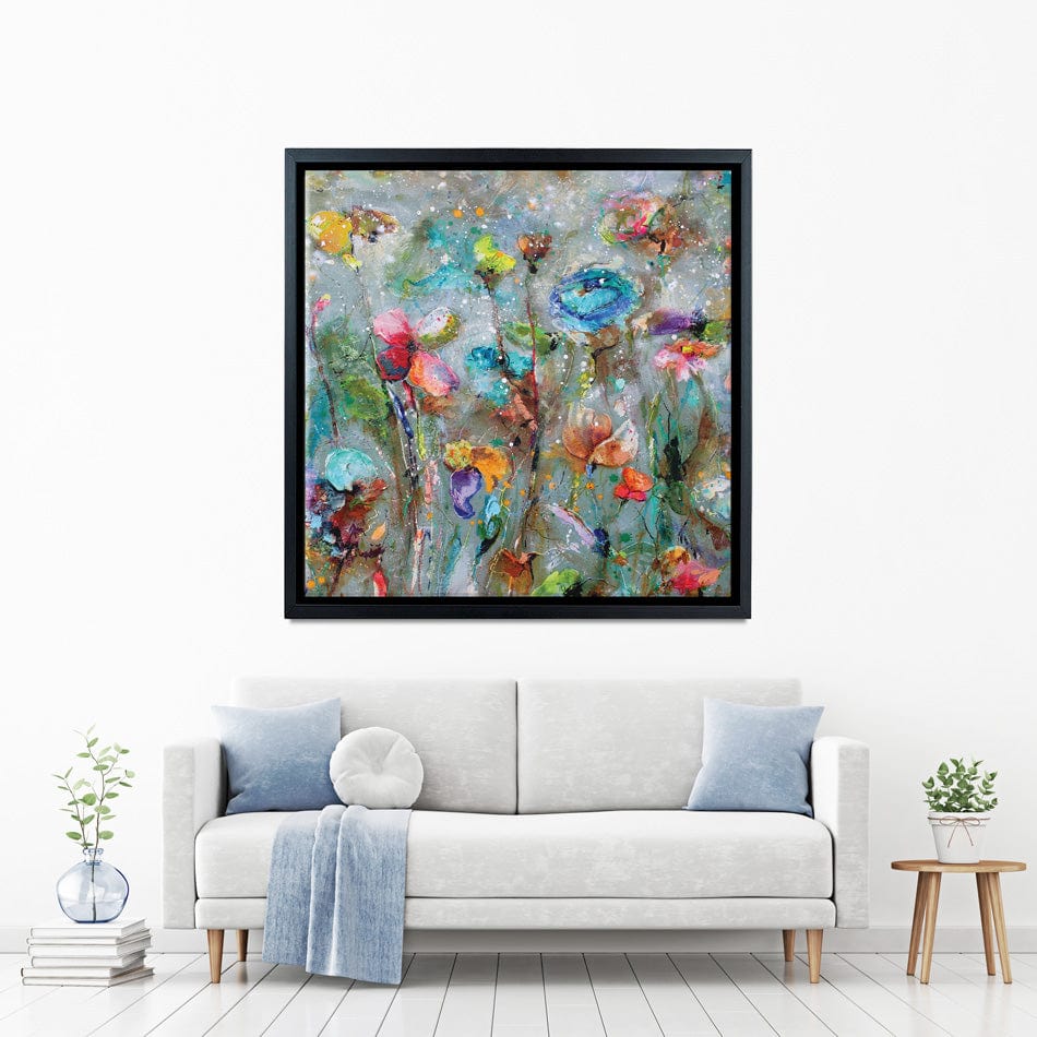 Flowers By Dawn Square Canvas Print wall art product Studio Paint-Ing