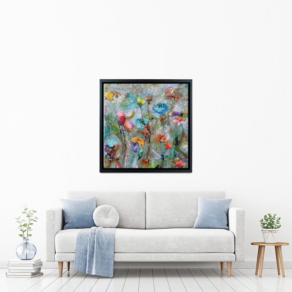 Flowers By Dawn Square Canvas Print wall art product Studio Paint-Ing
