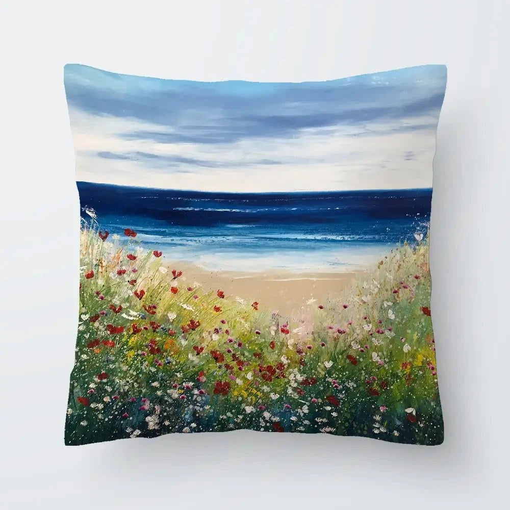 Flowers By The Water Cushion Flowers By The Water Cushion wall art product Laure Bury