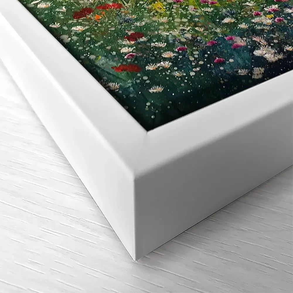 Flowers By The Water Square Canvas Print Flowers By The Water Square Canvas Print wall art product Laure Bury