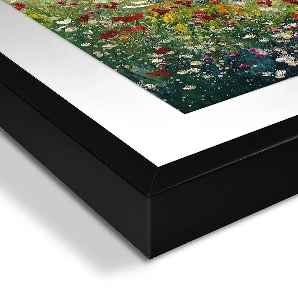 Flowers By The Water Square Framed Art Print Flowers By The Water Square Framed Art Print wall art product Laure Bury