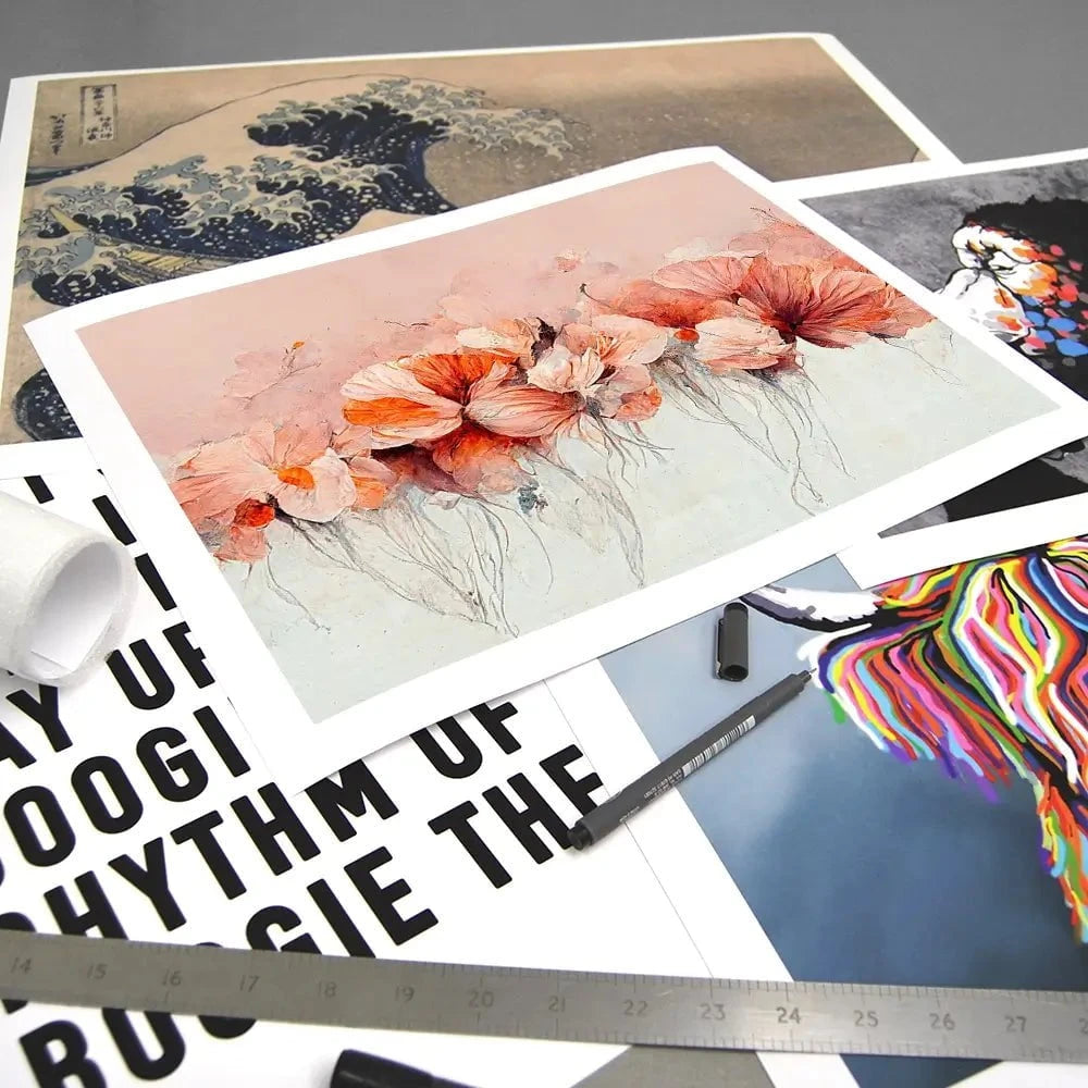 Flowers In A Row Art Print Flowers In A Row Art Print wall art product Treechild