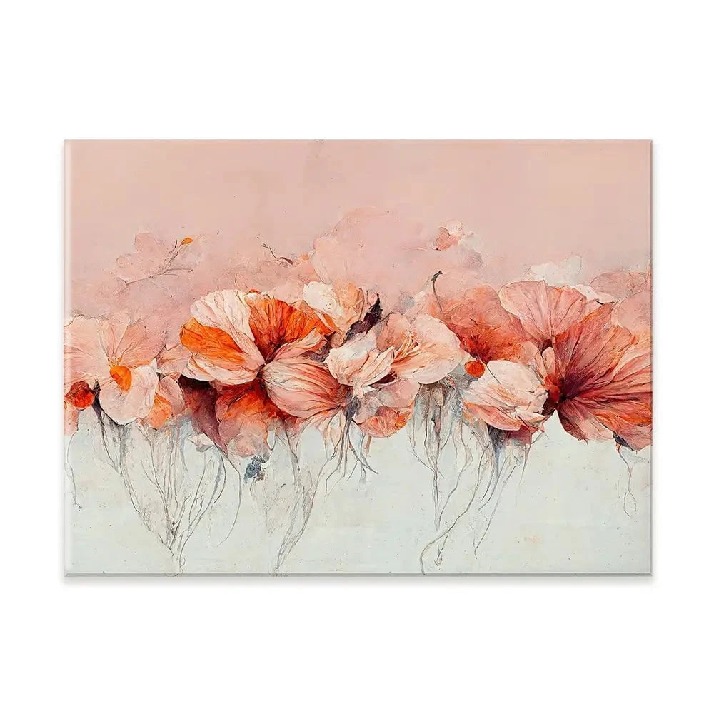 Flowers In A Row Canvas Print Flowers In A Row Canvas Print wall art product Treechild