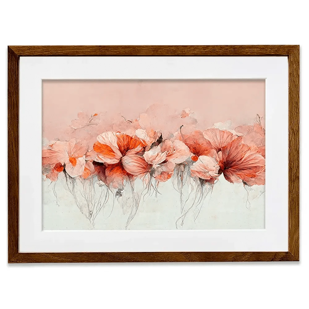 Flowers In A Row Framed Art Print Flowers In A Row Framed Art Print wall art product Treechild