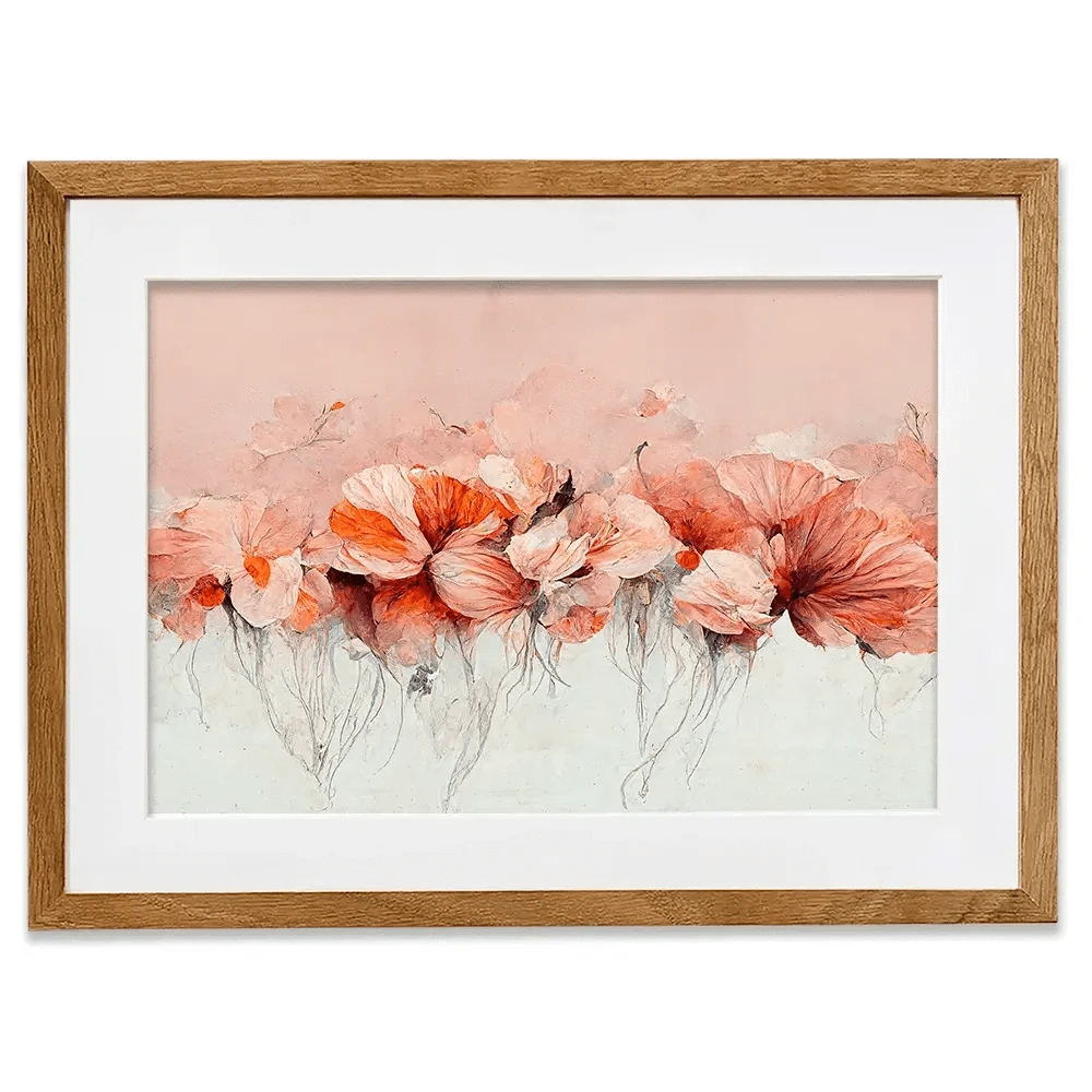 Flowers In A Row Framed Art Print Flowers In A Row Framed Art Print wall art product Treechild