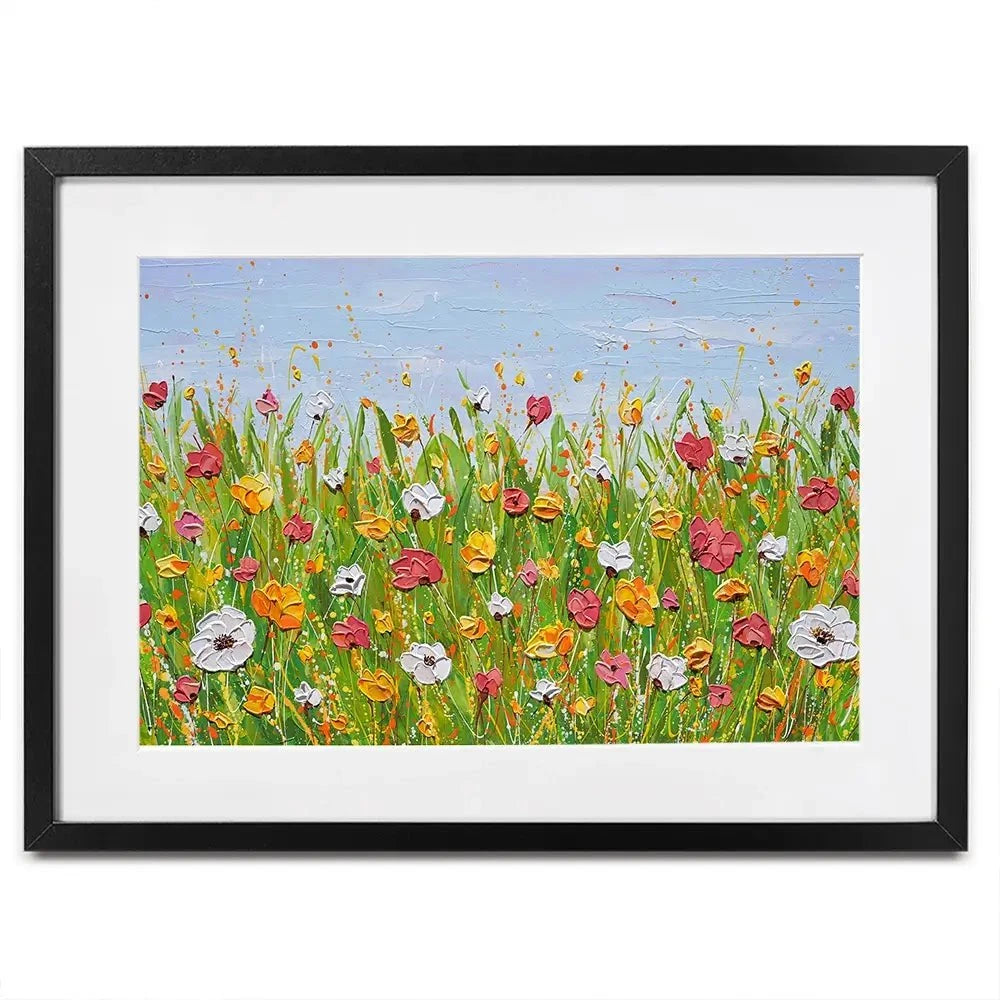 Flowers In The Garden Framed Art Print Flowers In The Garden Framed Art Print wall art product Olga Tkachyk