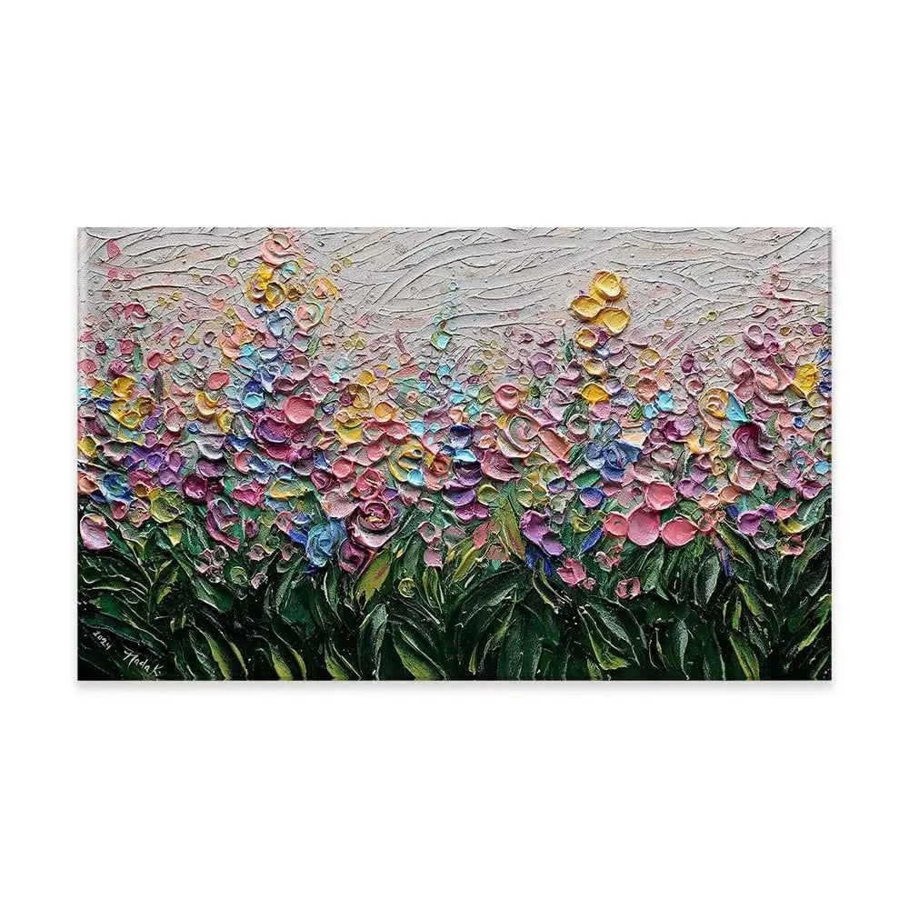 Flowers Of The Rainbow Canvas Print Flowers Of The Rainbow Canvas Print wall art product Nada Khatib