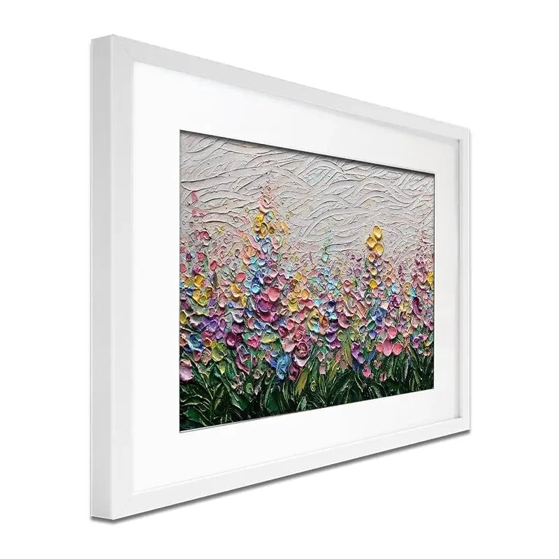 Flowers Of The Rainbow Framed Art Print Flowers Of The Rainbow Framed Art Print wall art product Nada Khatib