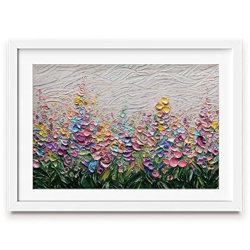 Flowers Of The Rainbow Framed Art Print Flowers Of The Rainbow Framed Art Print wall art product Nada Khatib