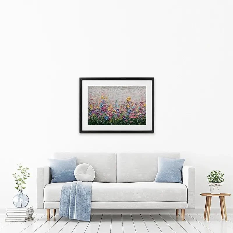 Flowers Of The Rainbow Framed Art Print Flowers Of The Rainbow Framed Art Print wall art product Nada Khatib