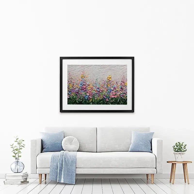 Flowers Of The Rainbow Framed Art Print Flowers Of The Rainbow Framed Art Print wall art product Nada Khatib