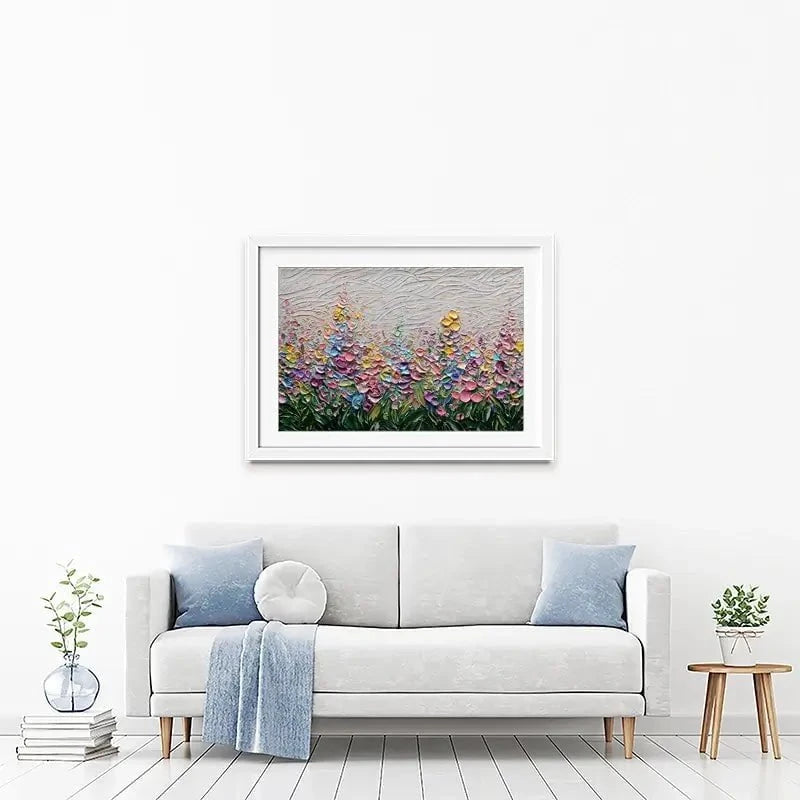 Flowers Of The Rainbow Framed Art Print Flowers Of The Rainbow Framed Art Print wall art product Nada Khatib