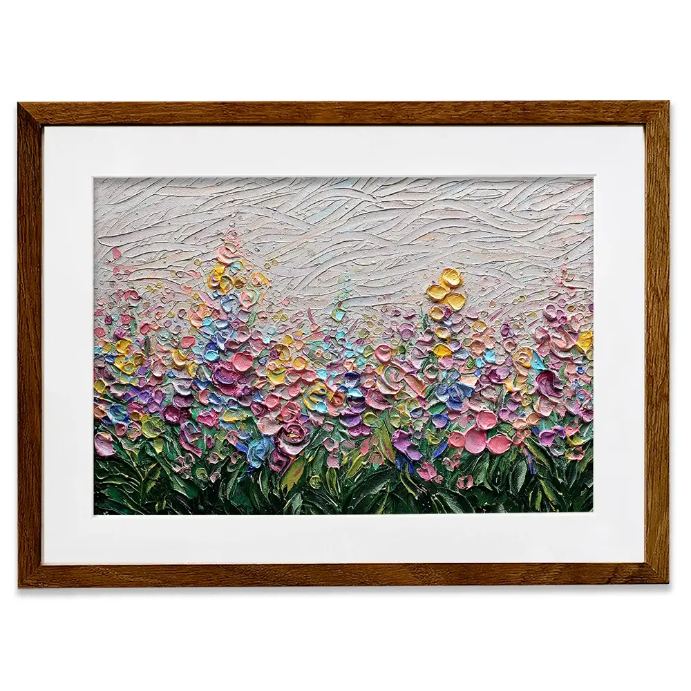 Flowers Of The Rainbow Framed Art Print Flowers Of The Rainbow Framed Art Print wall art product Nada Khatib