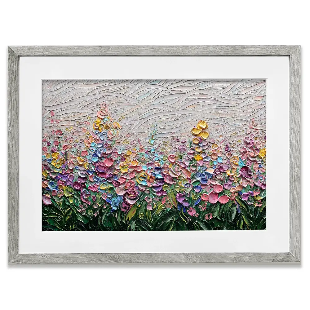 Flowers Of The Rainbow Framed Art Print Flowers Of The Rainbow Framed Art Print wall art product Nada Khatib