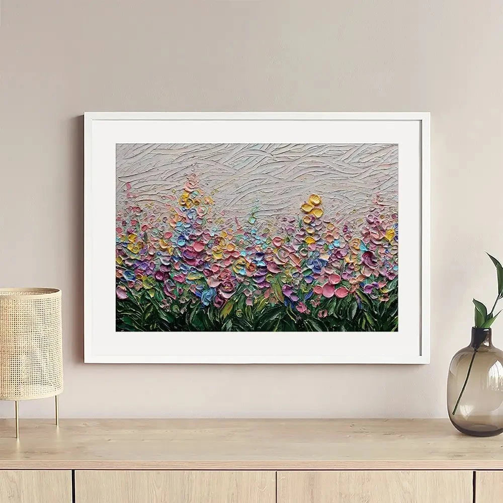 Flowers Of The Rainbow Framed Art Print Flowers Of The Rainbow Framed Art Print wall art product Nada Khatib