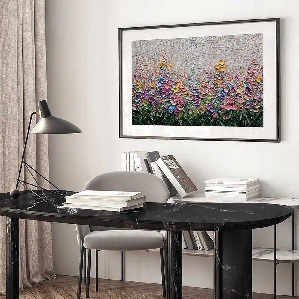 Flowers Of The Rainbow Framed Art Print Flowers Of The Rainbow Framed Art Print wall art product Nada Khatib