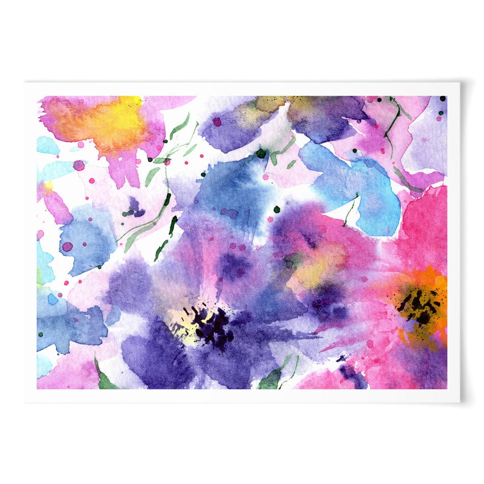 Flowers Painted In Watercolour Art Print wall art product Katerina Izotova Art Lab / Shutterstock