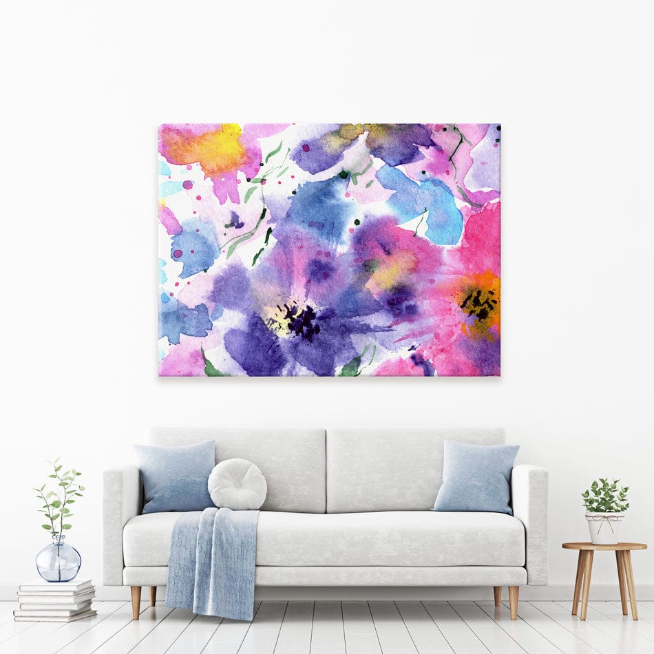 Flowers Painted In Watercolour Canvas Print wall art product Katerina Izotova Art Lab / Shutterstock