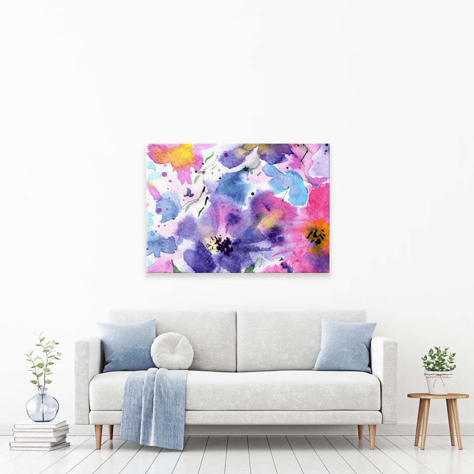 Flowers Painted In Watercolour Canvas Print wall art product Katerina Izotova Art Lab / Shutterstock