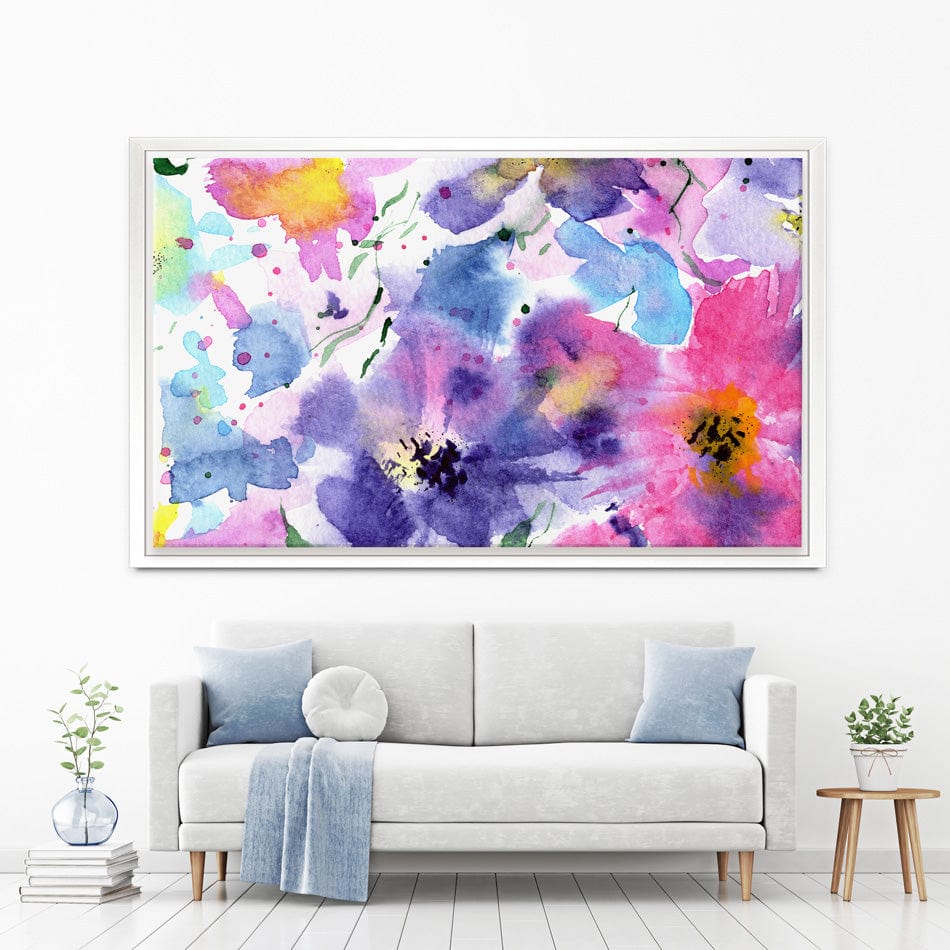 Flowers Painted In Watercolour Canvas Print wall art product Katerina Izotova Art Lab / Shutterstock